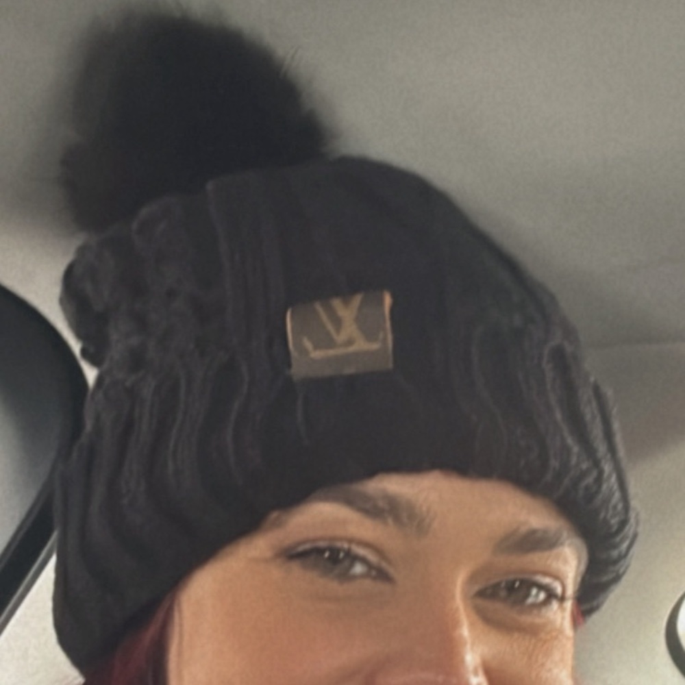Custom Designer Beanie Skully Cap +FREE Gloves 🧤 Neck Scarf to Match Nude Black